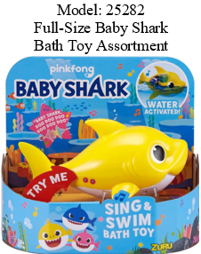 Baby shark jouets de bain - pack de 3 figurines